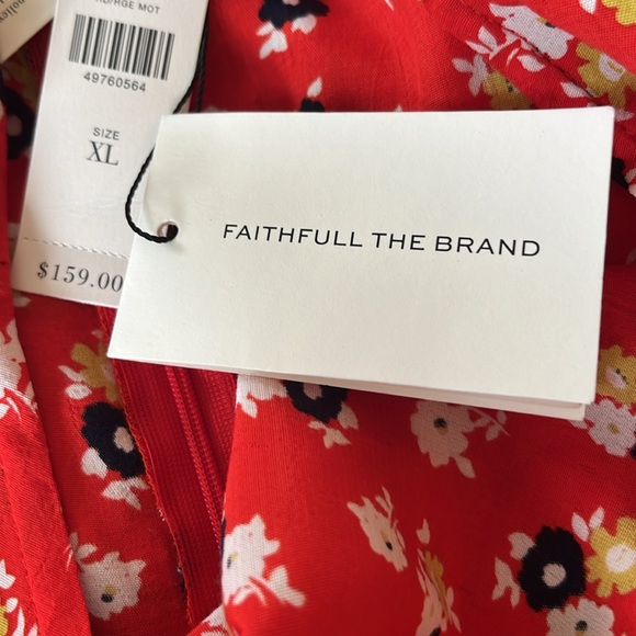 NWT Anthropologie Faithful The Brand Daphne dress poppy red - Picture 7 of 10